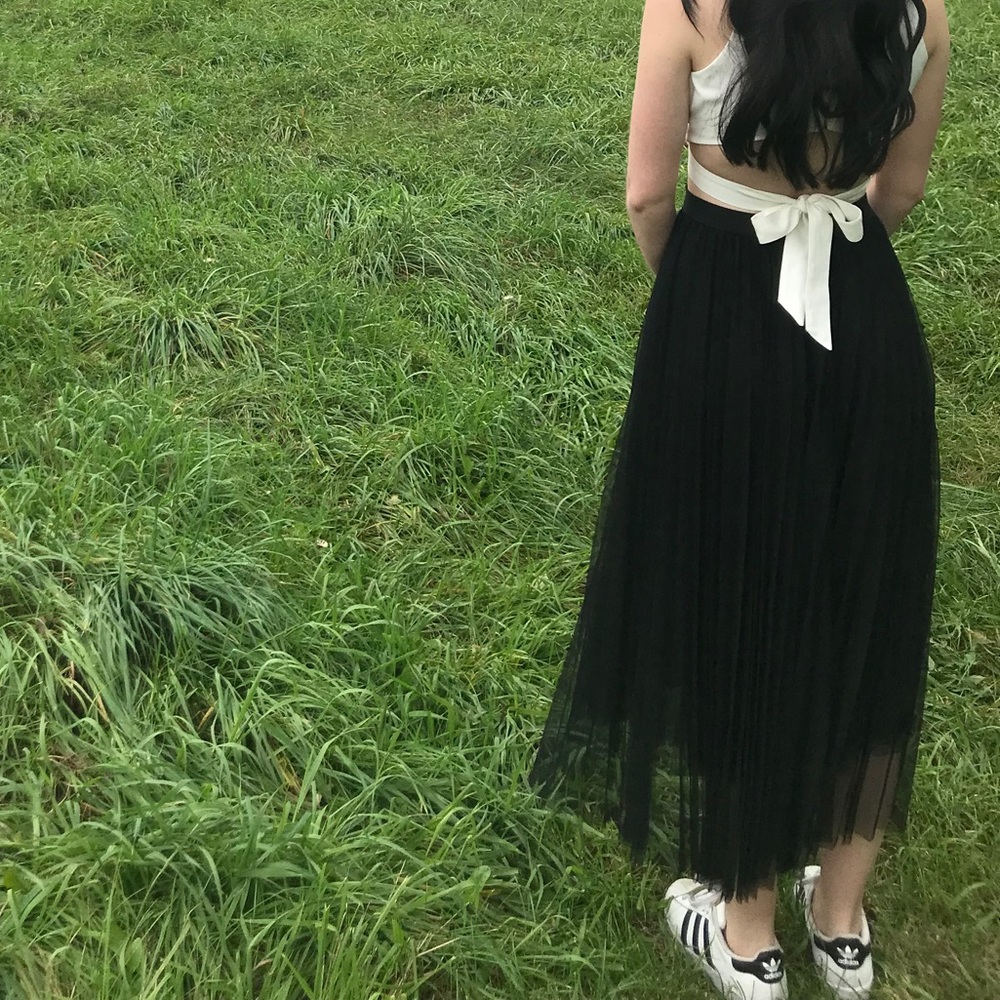 Black tulle circle skirt